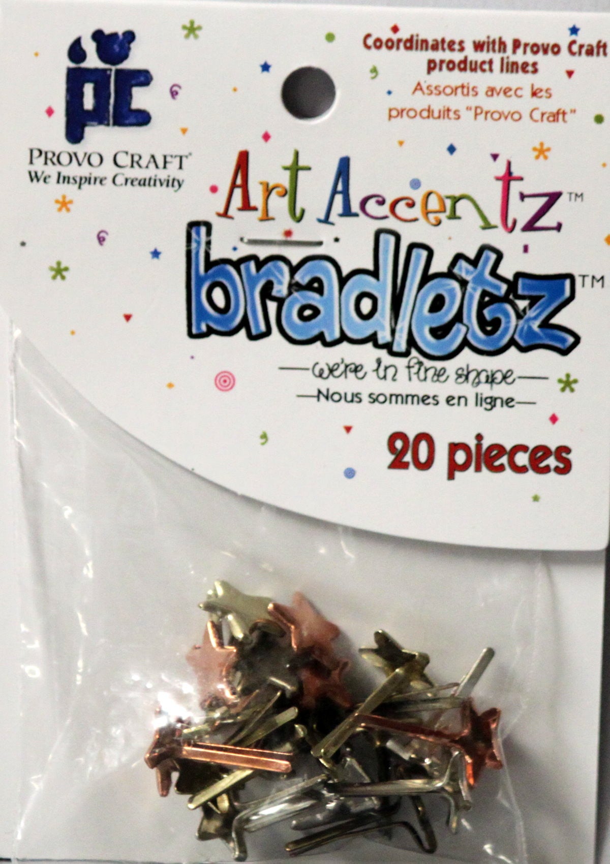 Provo Craft Art Accentz Bradletz Metal Star Brads - SCRAPBOOKFARE