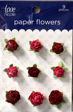 Nicole Love Red And Rose Paper Roses Embellishments - SCRAPBOOKFARE