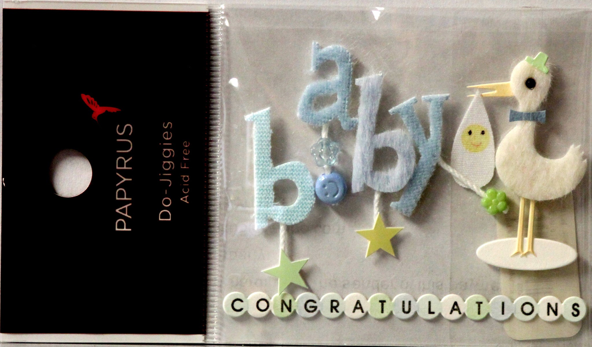 Papyrus Do-Jiggies Baby Boy Dimensional Scrapbook Stickers - SCRAPBOOKFARE