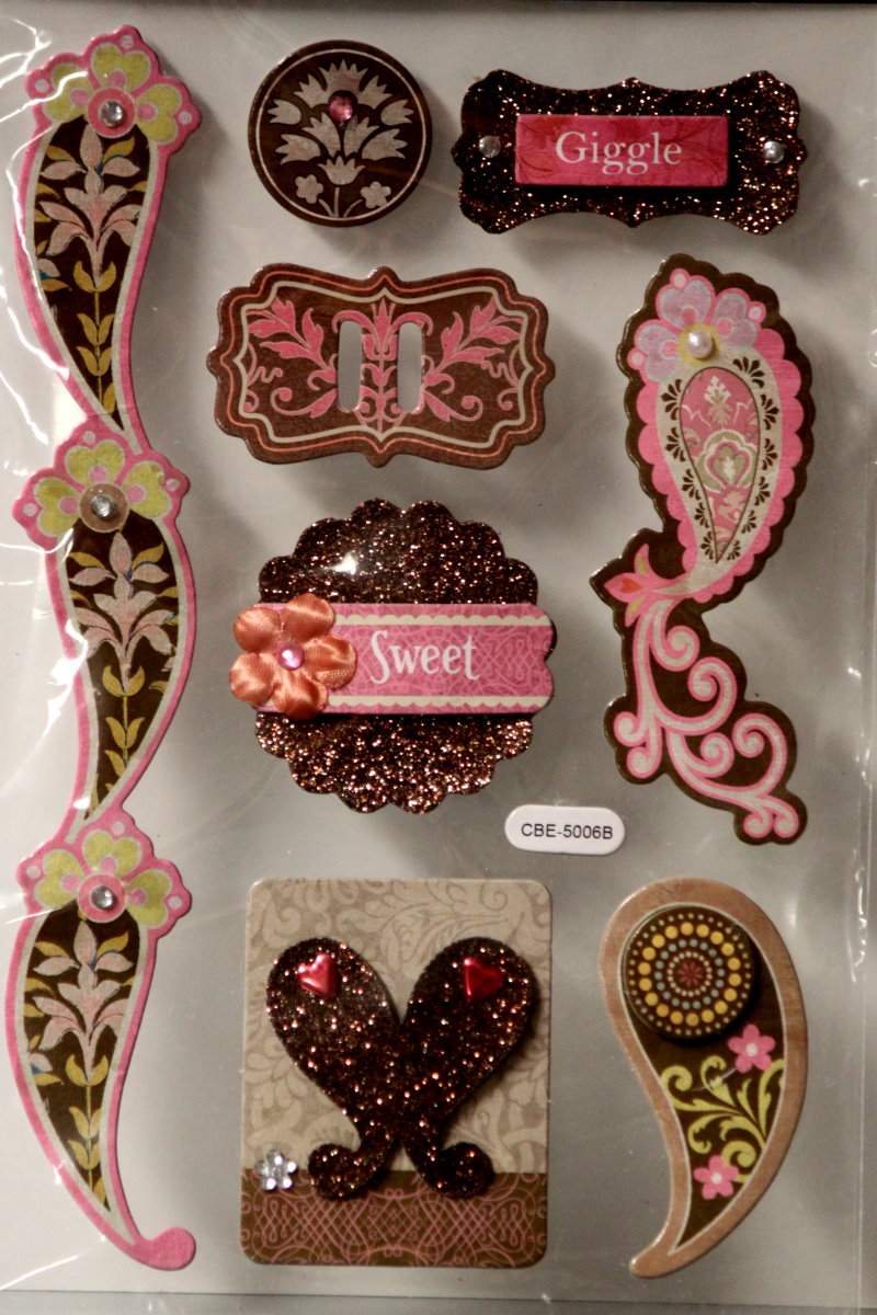 Premium Sweet Dimensional Scrapbook Stickers