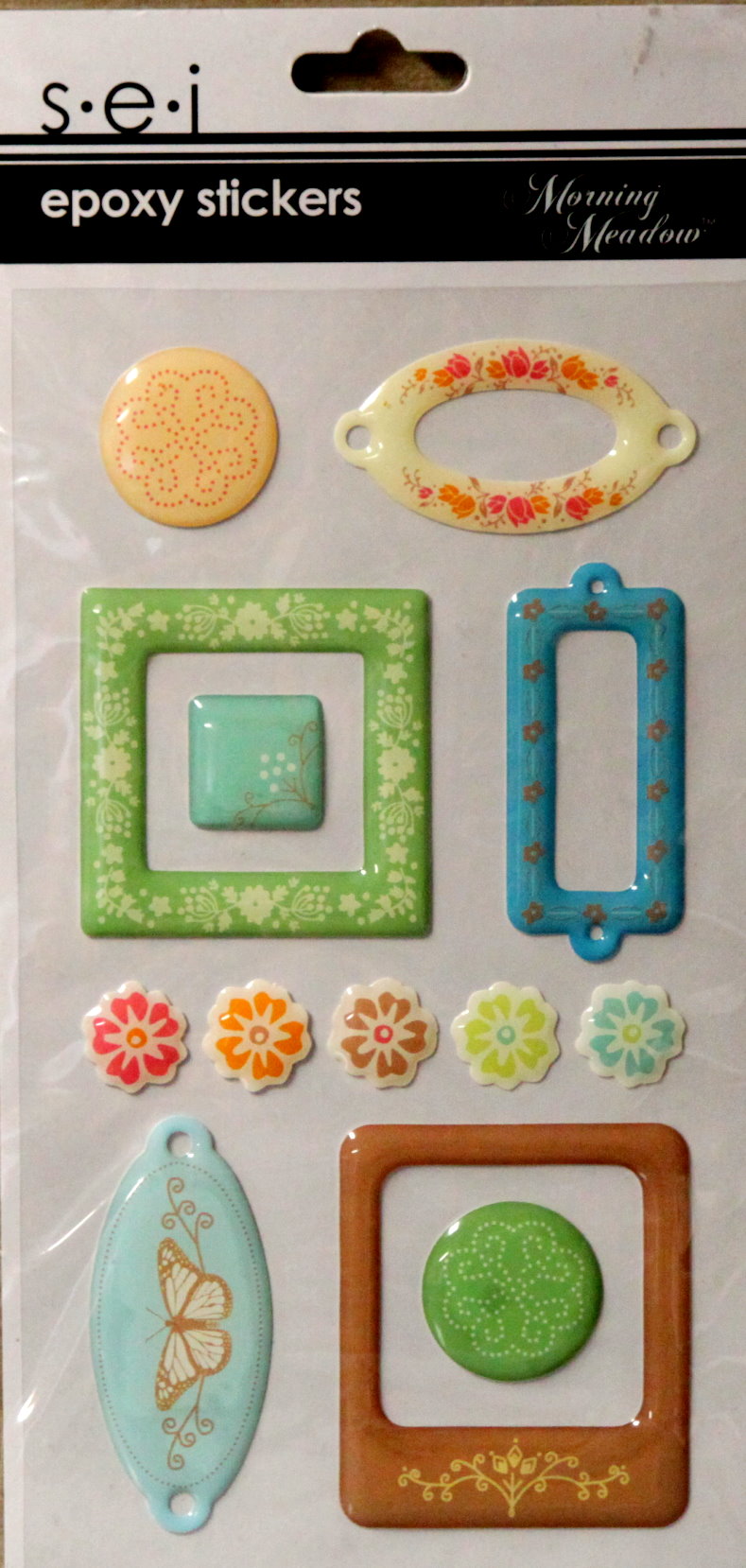 Sei Morning Meadow Epoxy Stickers Embellishments