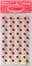 Vivamerica Self-Adhesive Red & Clear Zig Zag Rhinestone Embellishments