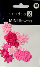 Studio G Shades of Pink Mini Paper Flowers Embellishments