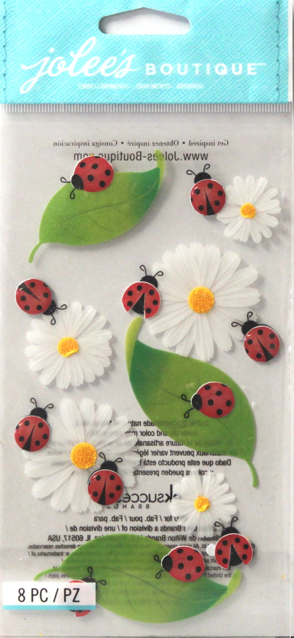 Jolee's Boutique Vellum Ladybugs Dimensional Scrapbook Stickers