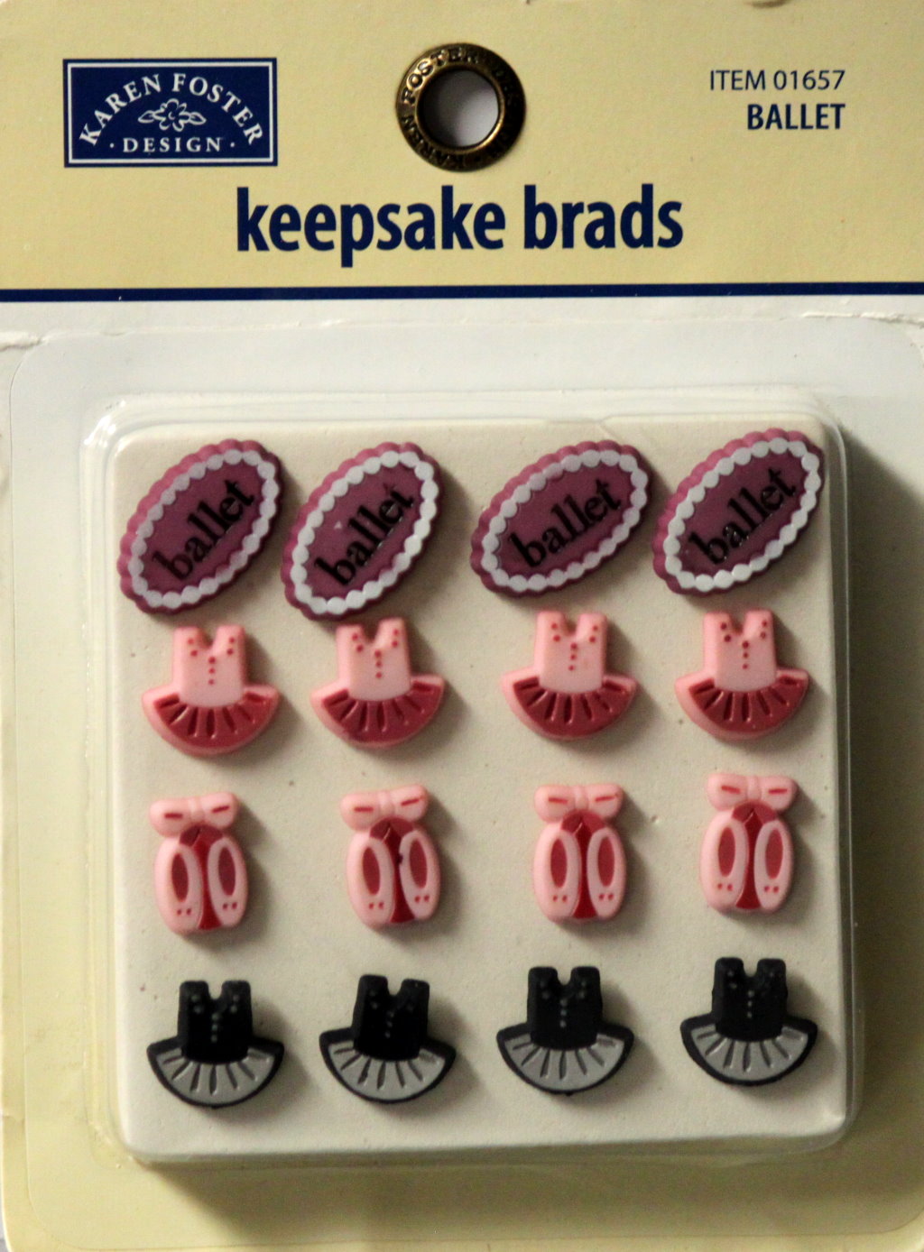 Karen Foster Ballet Keepsake Brads Embellishments