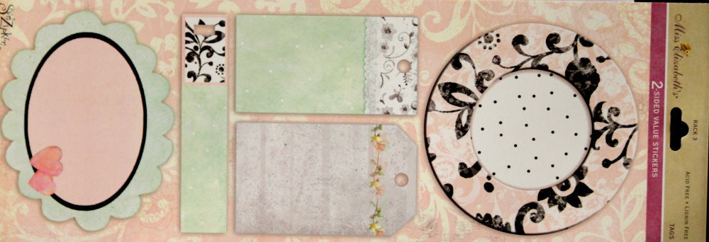 Miss Elizabeth's Tags Scrapbook Stickers - SCRAPBOOKFARE