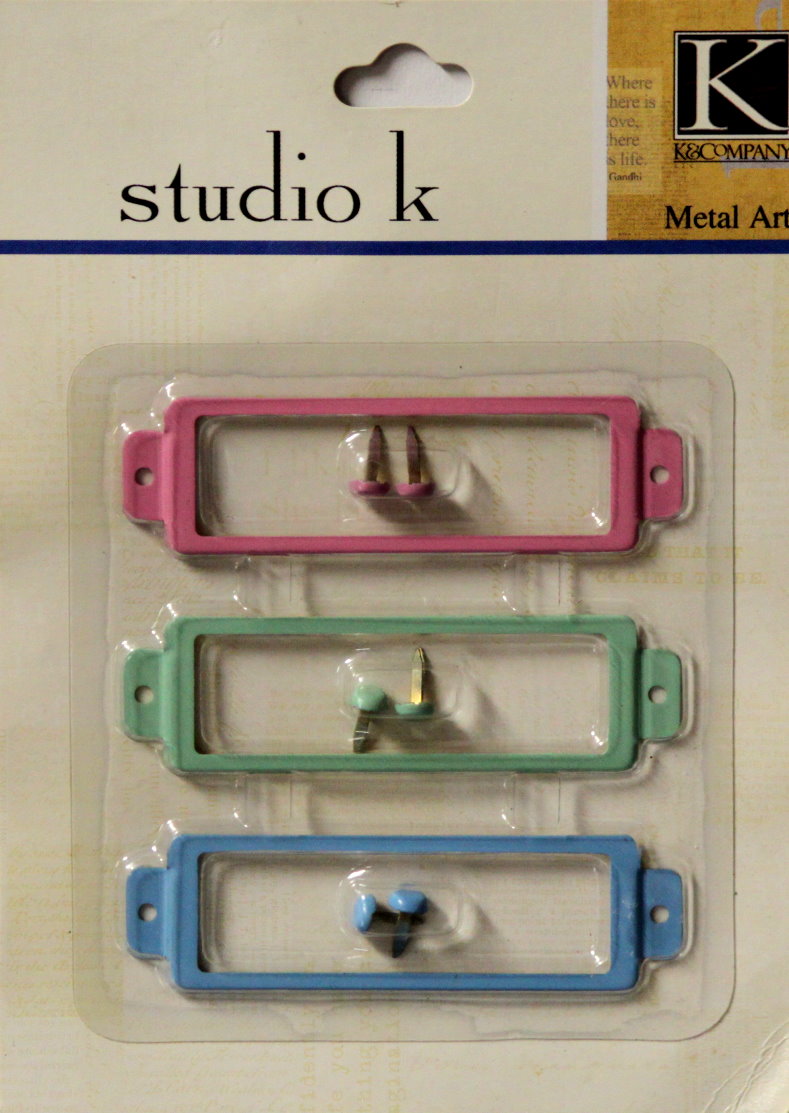 K & Company Studio K Metal Art Horizontal Journal Tags Embellishments