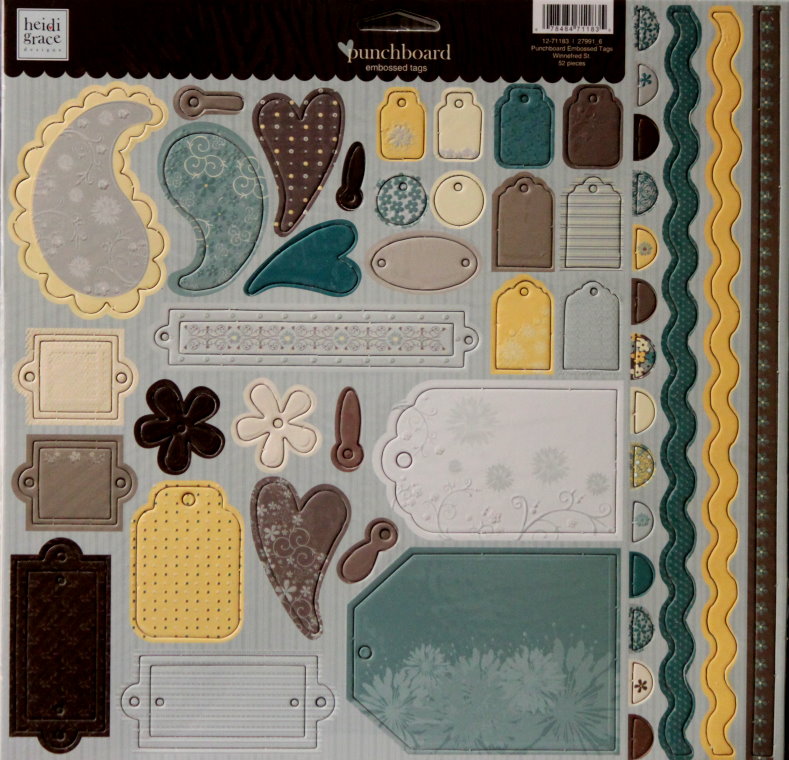 Heidi Grace Winnefred St. Embossed Punchboard Tags