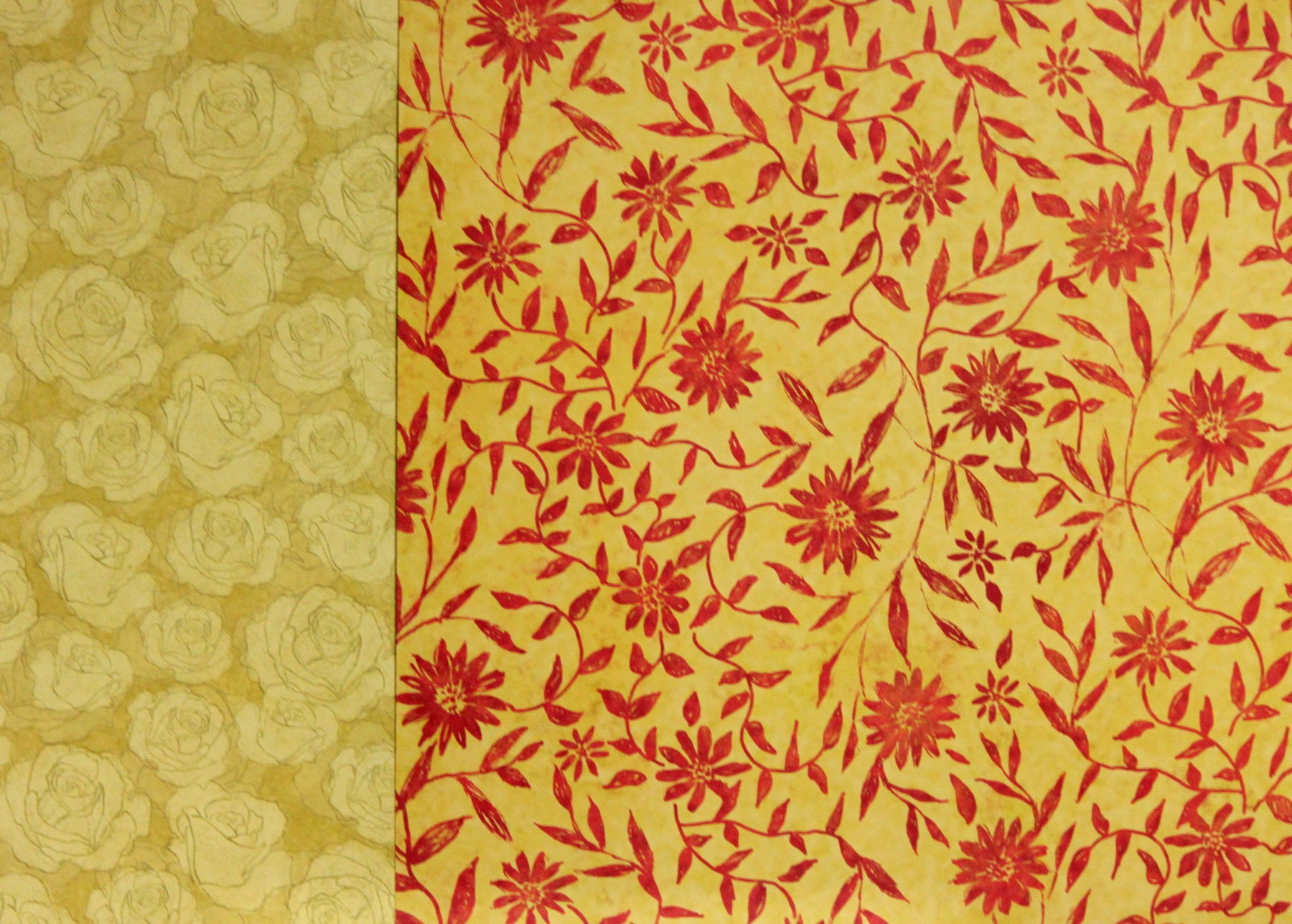 K & Company Susan Winget Meadow Collection Red Wild Flowers 12 x 12 Double-Sided Light Cardstock Paper