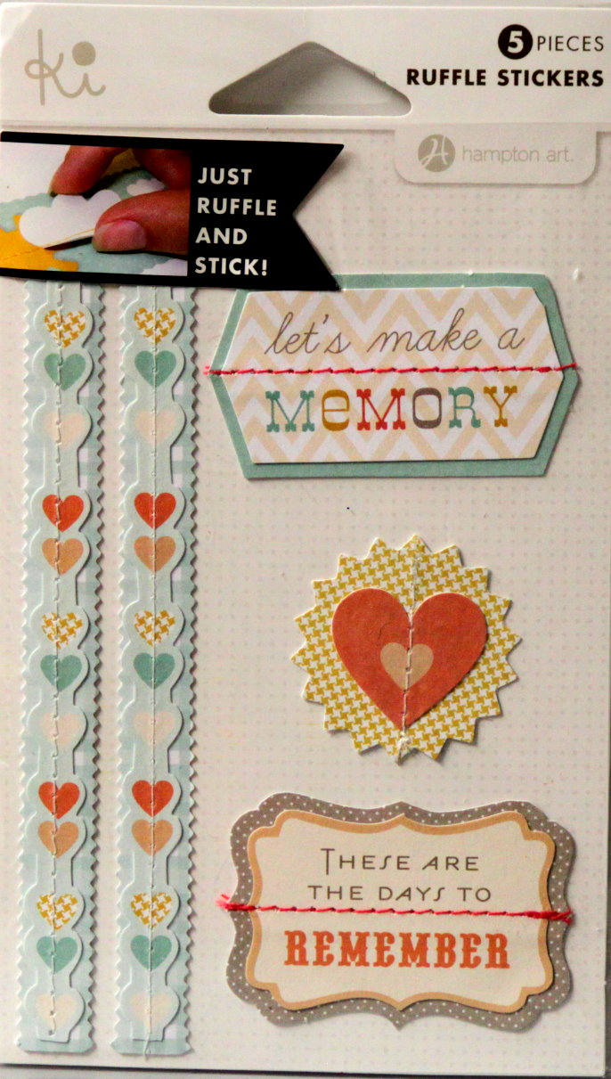 Ki Memories Remember Ruffle Dimensional Stickers