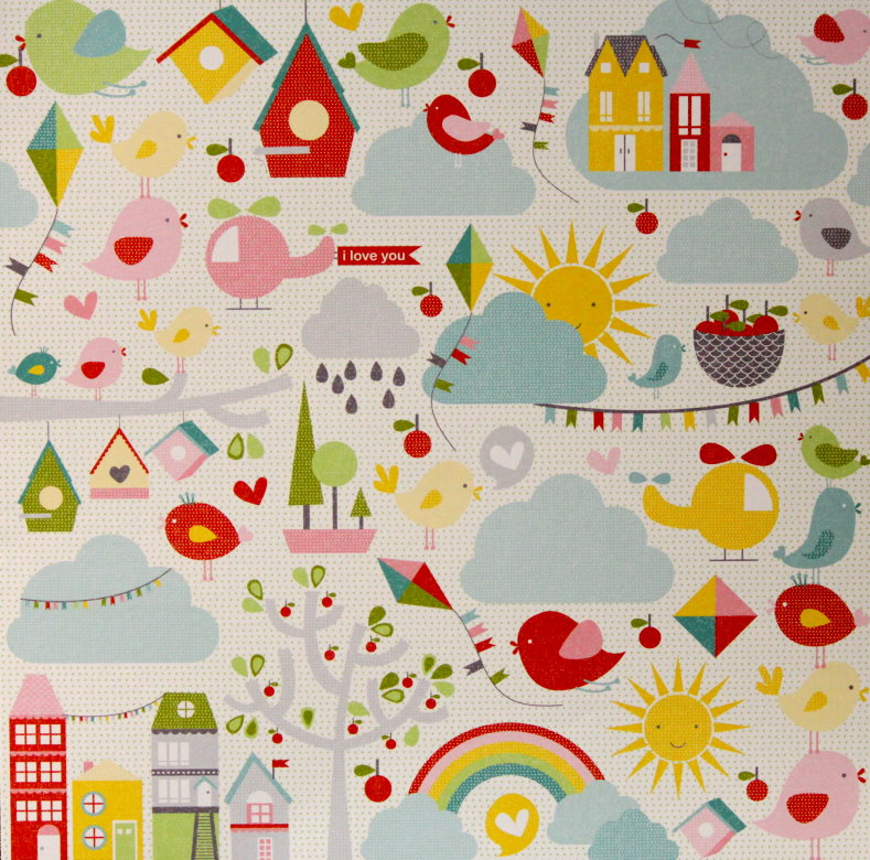 KaiserCraft Fine & Sunny Collection Sunshower 12 x 12 Printed Cardstock Scrapbook Paper