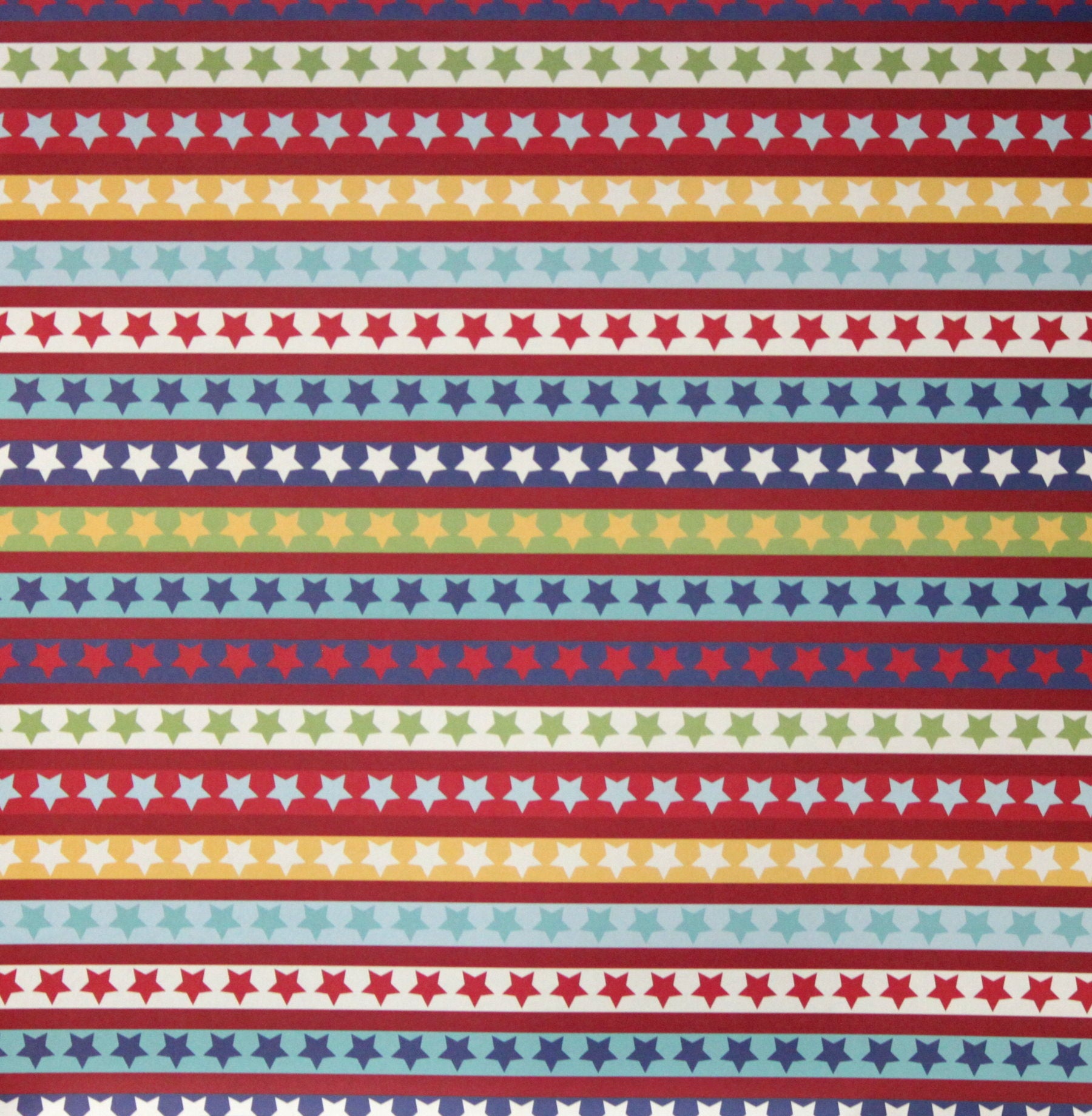 Ki Memories 12 x 12 Stars And Stripes Border Scrapbook Paper