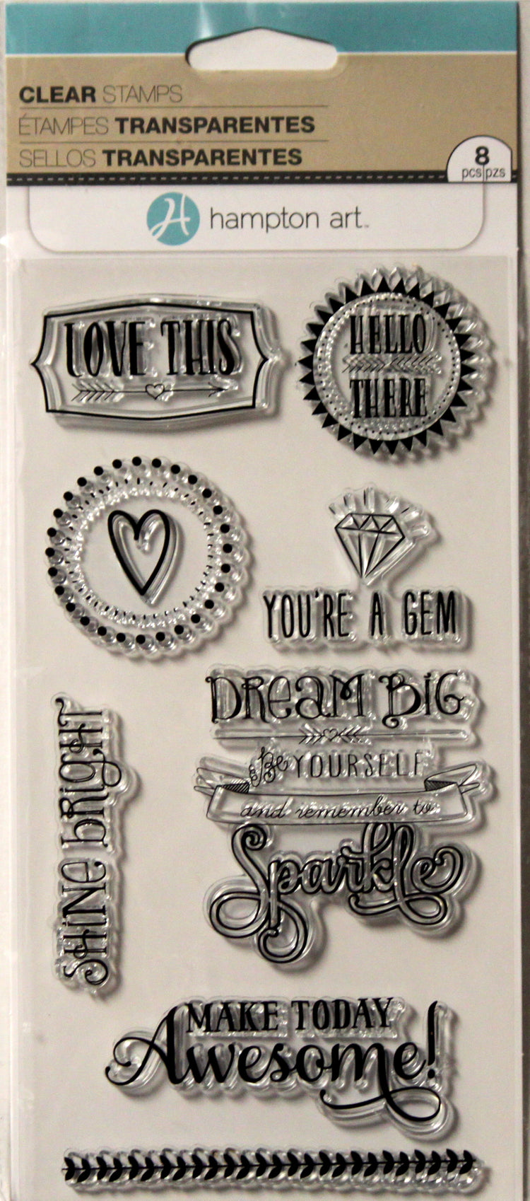 Hampton Art Sentiments Clear Stamps