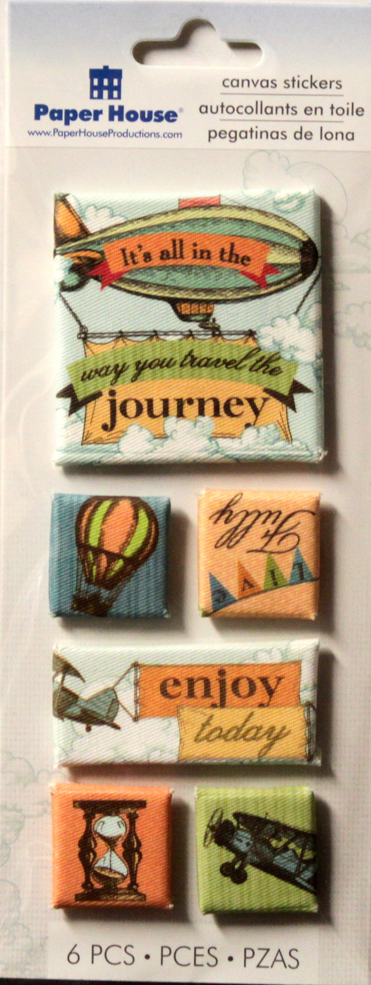 Paper House Canvas Journey Dimensional 3D Stickers