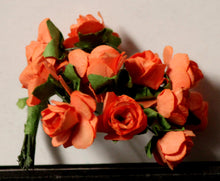 Salmon 12 Piece Mini Mulberry Roses