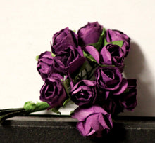 Purple 12 Piece Mini Mulberry Roses