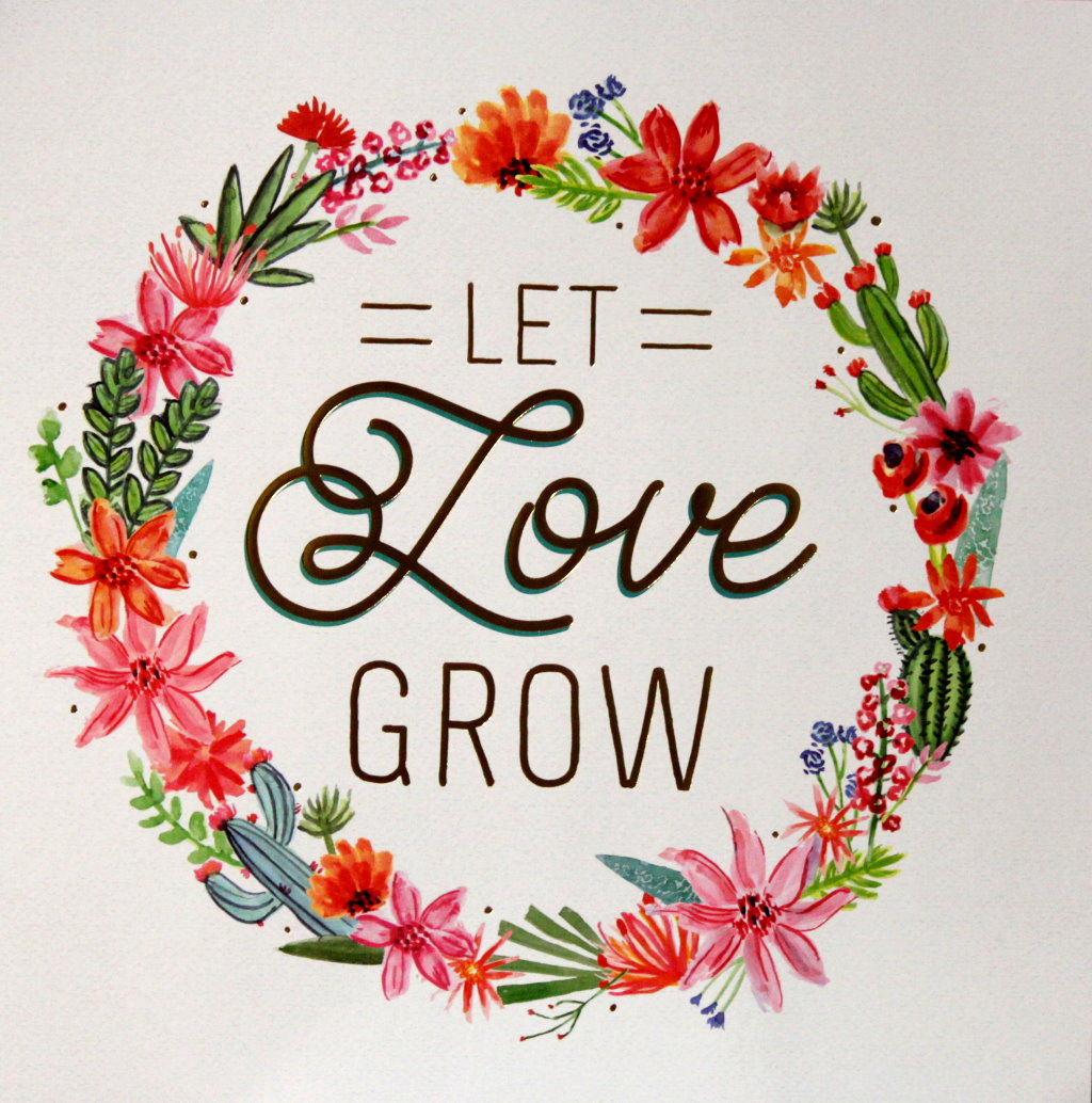 Craft Smith Santa Fe Garden 12" x 12" Let Love Grow Cardstock Paper