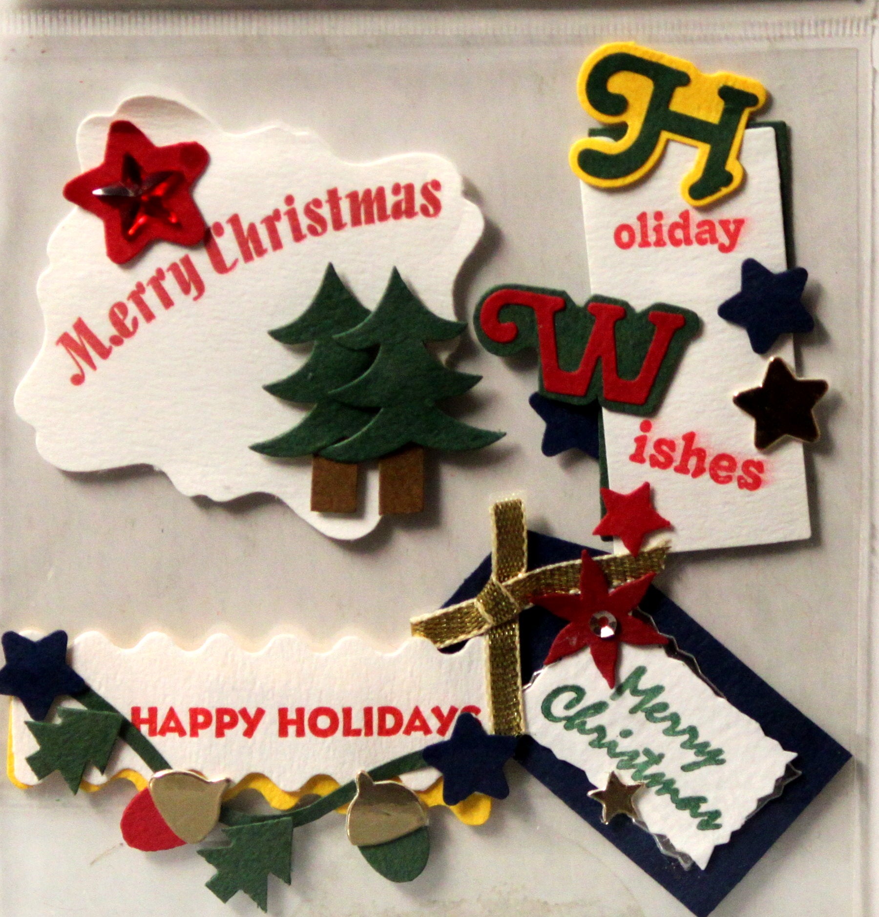 Premium Holiday Wishes Christmas Dimensional Stickers