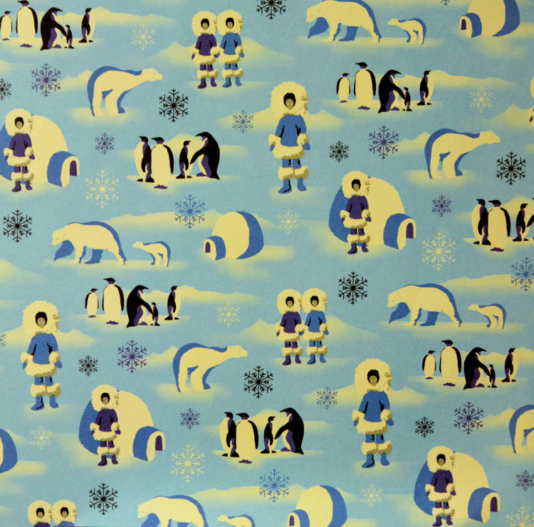 DCWV 12 x 12 Winter Eskimos & Polar Bears Scrapbook Paper