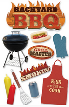 Paper House Backyard BBQ 3-D Stickers