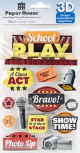 Paper House School Play 3-D Stickers